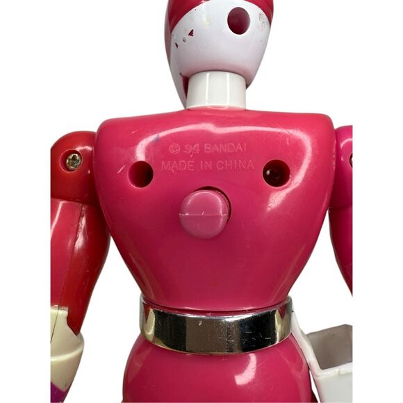 Vintage Bandai Power Rangers Karate Chop Kick Yellow & Pink Action Figures 1994 - Picture 6 of 10